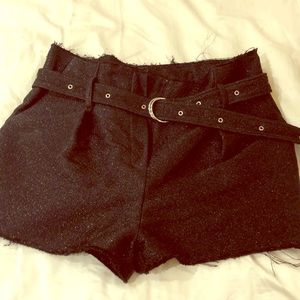 Iro metallic black shorts